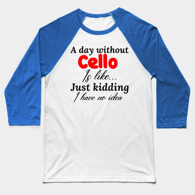 cello Baseball T-Shirt by Design stars 5